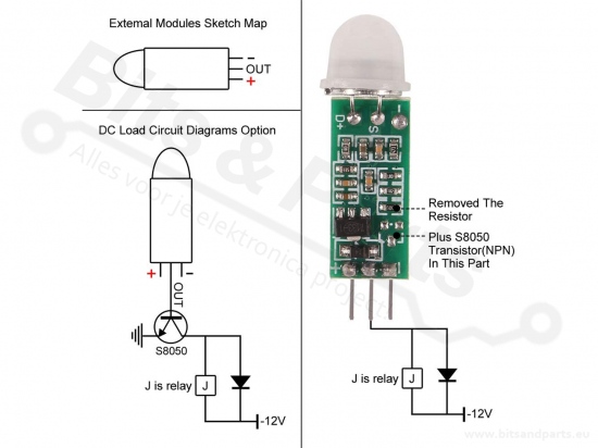 Motion sensor/detector Infrared PIR mini - SR505